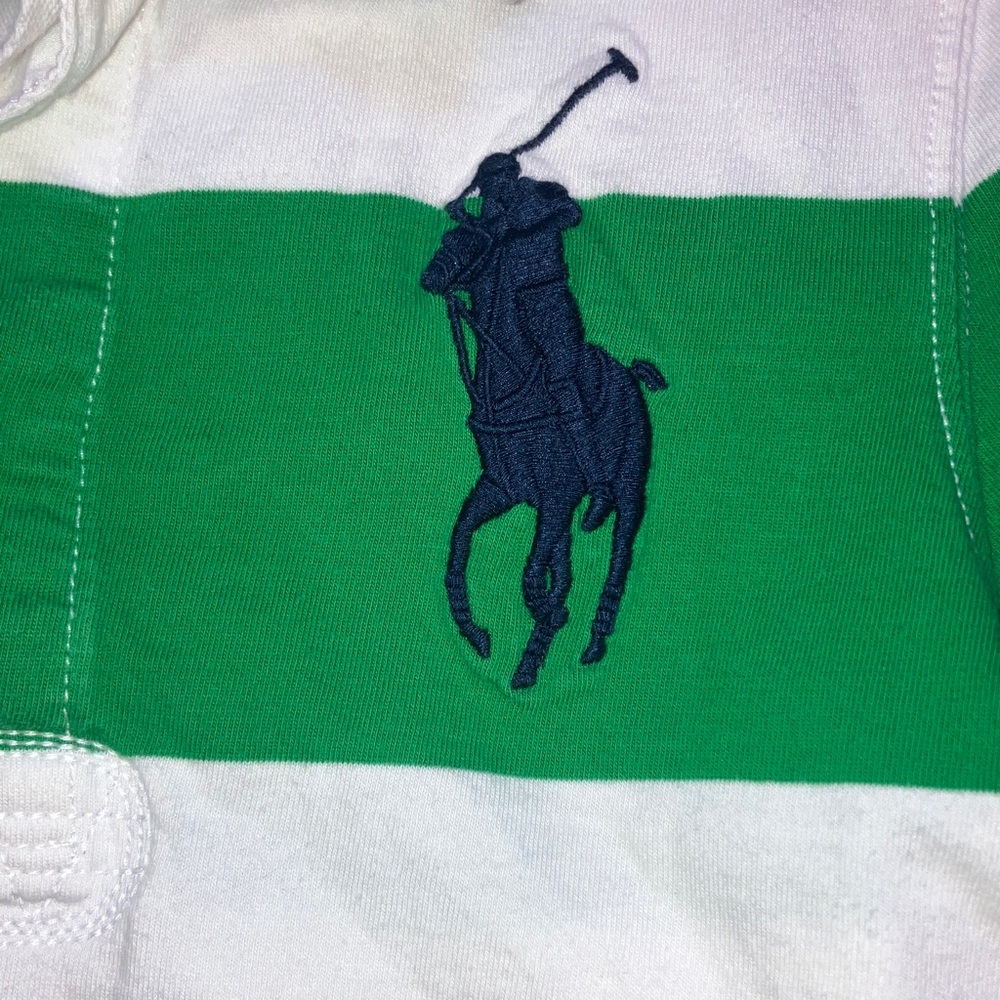 POLO BY RALPH LAUREN Striped Cotton Short-Sleeve Rugby Shirt - Picture 2 of 6